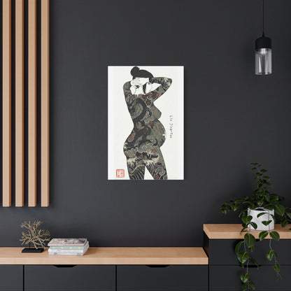 "Lin Jing-Yue" - The Supreme Wife (Back View) | Matte Canvas Print (“極上の人妻”)