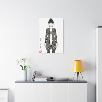 "Lin Jing-Yue" - The Supreme Wife (Front View) | Matte Canvas Print (“極上の人妻”)