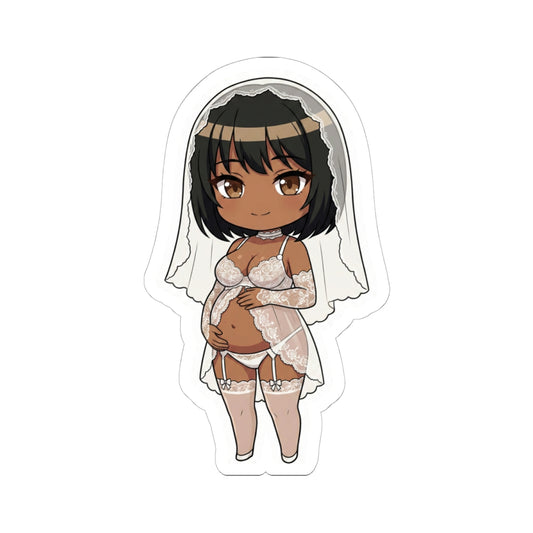 マタニティーブライダルシリーズ (Maria Rose) Belly Doll — Cute Chibi Maternity Wedding Decal