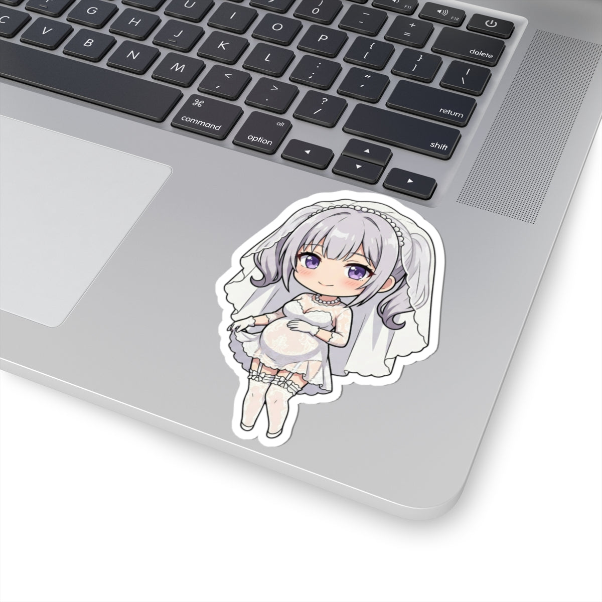 マタニティーブライダルシリーズ (Mia Fleur) Belly Doll — Cute Chibi Maternity Wedding Decal