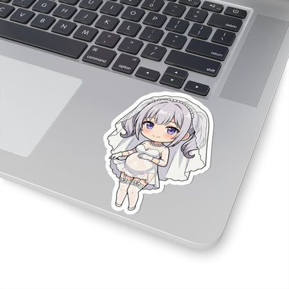 マタニティーブライダルシリーズ (Mia Fleur) Belly Doll — Cute Chibi Maternity Wedding Decal