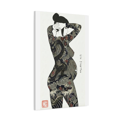 "Lin Jing-Yue" - The Supreme Wife (Back View) | Matte Canvas Print (“極上の人妻”)