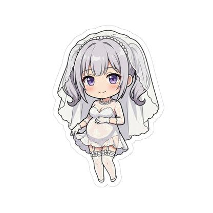 マタニティーブライダルシリーズ (Mia Fleur) Belly Doll — Cute Chibi Maternity Wedding Decal
