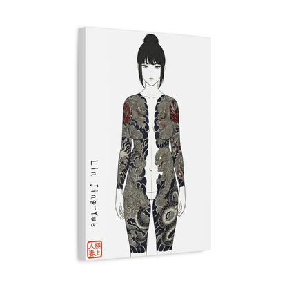 "Lin Jing-Yue" - The Supreme Wife (Front View) | Matte Canvas Print (“極上の人妻”)