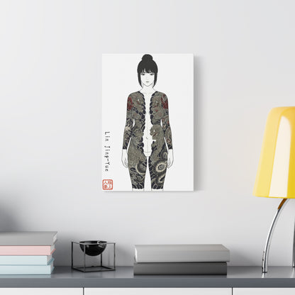 "Lin Jing-Yue" - The Supreme Wife (Front View) | Matte Canvas Print (“極上の人妻”)